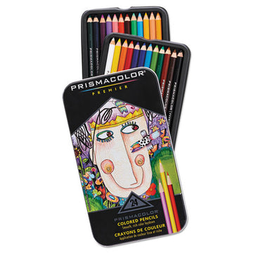 Prismacolor® Premier Colored Pencil, 3 Mm, 2b (#1), Assorted Lead-barrel Colors, 24-pack freeshipping - TVN Wholesale